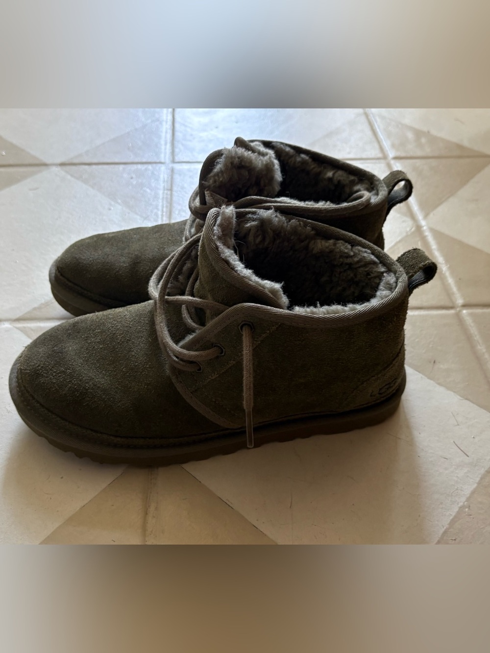 Women’s Fur-Lined Ankle Boots in Olive Green - UGG